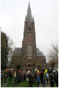 46772 100 jaar kerk O.L.V. Visitatie Budel. Begin feestjaar, 15-03-2012