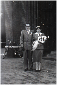 47691 Huwelijk Pier Mennen en Maria Goijens, Budel, 18-01-1956