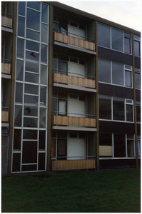 48532 Zicht op de flatgebouwen van de Duitse wijk . Gebouwd in 1962. Nu staan er nog 2 flats in 2017, 1962-1966