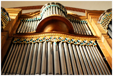 48818 Nieuwe orgel Kerk in Budel, orgelpijpen, 2011
