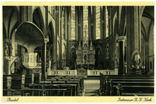 49177 Interieur RK Kerk O.L.V. Visitatie, Budel, ca 1930