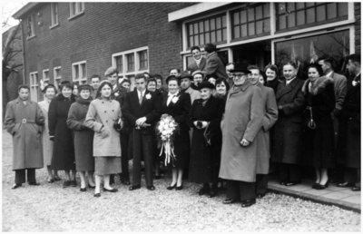 49415 Huwelijk Sjang Kees en Lies Jacobs, Budel, 8-9-1954