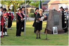 49974 Bevrijdingsdag mei 2018 Maarheeze, ontsnappingsmonument met schutterij `St Joris en St. Barbara`, Maarheeze, mei 2018