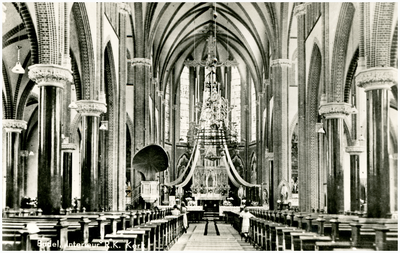 50251 Interieur O.L.V. Visitatie kerk in Budel, ca 1950