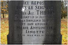 51482 Grafsteen uit 1933 van Renier Thirion (Budel-Dorplein) en zijn vrouw Marie Antoinette Thirion-Linotte, zij ...