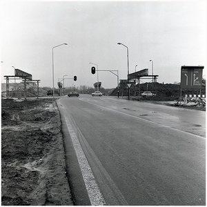 52002 Aanleg A2/E9, Maarheeze, kijken vanaf de Baileybrug, 1969-1970