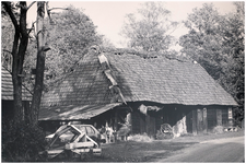 52052 Langgevelboerderij wonen in De Pan , Maarheeze, schuur, circa 1960