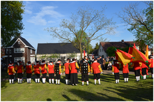 52332 Herdenking oorlogsslachtoffers met Gilde en vendelzwaaiers, Budel, mei 2023