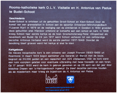 52390 Tekst geschiedenis RK kerk OLV Visitatie en H. Antonius van Padua, Budel-Schoot, 2023
