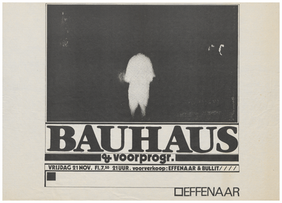 400021 Aankondiging van de Engelse band Bauhaus, 21-11-1980