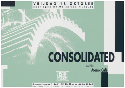 400152 Aankondiging van de Amerikaanse band Consolidated, 18-10-1991