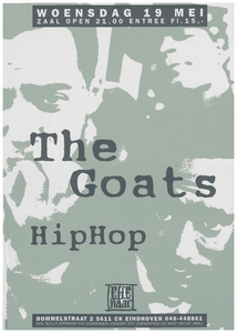 400242 Aankondiging van de Amerikaanse rapformatie the Goats, 19-5-1993