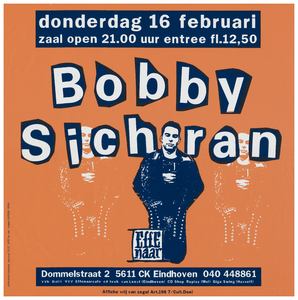 400352 Aankondiging van de Amerikaanse zanger/ rapper Bobby Sichran, 16-2-1995