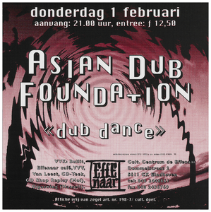 400427 Aankondiging van de Britse band Asian Dub Foundation, 1-2-1996