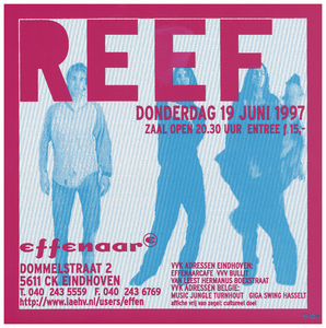 400539 Aankondiging van de Engelse band Reef, 19-6-1997