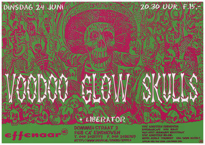 400542 Aankondiging van de Amerikaanse bands the Voodoo glow skulls en de Zweedse band liberator, 24-6-1997