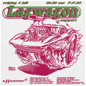 400544 Aankondiging van de Amerikaanse band Lagwagon en een onbekende supportband, 4-6-1997