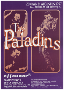 400549 Aankondiging van de Amerikaanse band The Paladins, 31-8-1997