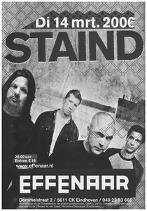 400884 Aankondiging van de Amerikaanse band Staind, 14-3-2006