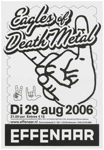 400905 Aankondiging van de Eagles of deathmetal (de enige show in Nederland ), 29-8-2006