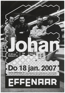 400926 Aankondiging van de uit Hoorn afkomstige band Johan, 18-1-2007