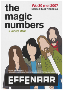 400942 Aankondiging van de Engelse band The Magic numbers en de Zweedse singer-songwriter Lonely, dear, 30-5-2007