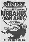 401093 Aankondiging van de Vlaamse komiek Urbanus van Anus en de Veulpoepers uit Hilvarenbeek, 9-4-1977