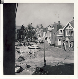 578020 werkzaamheden aan de kruising Prins Bernhardstraat-Markt, 1955-1965