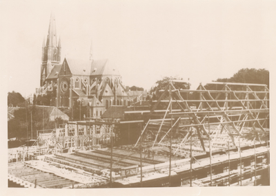 576636 Het nieuwe patersklooster in aanbouw, 1929