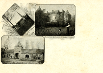 210026 Collage van 3 foto's met de kerk van Ommel en het kasteel in Heusden, 1895