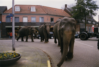 211025-001 Circus Olifanten op de straat, 1998