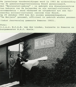 231006 Ingebruikname van Gemeenschapshuis De Weijers in Someren, 29-10-1983