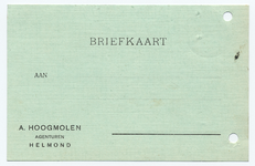 1195-21227 briefkaart, A. Hoogmolen, agenturen, agenturen