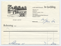 1196-21227 rekening, De Hoefslag, cafe-restaurant, restaurant, Telefoonnr.: 6361, 10-06-1960