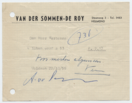 1303-21227 nota, van der Sommen - de Roy, drogisterij, drogerijen, parfum, verplegingsartikelen, Telefoonnr.: 2453, ...