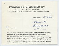 1318-21227 briefhoofd, Technisch bureau Goedhart n.v., technisch bureau, leverancier, reparateur, installateur, ...