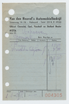 1373-21227 nota, van den Heuvel's Automobielbedrijf, garage, auto's, Telefoonnr.: 2514, 01-06-1957