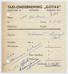 1383-21227 rekening, Taxibedrijf Gotax, taxibedrijf, personenvervoer, Telefoonnr.: 2000, 06-06-1961