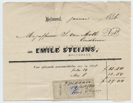 1394-21227 rekening, Emile Steijns, apotheek, apotheker, medicijnen, 00-01-1886