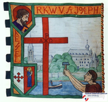 27 Vlag van R.K.W.V. ST. JOSEPH KESSEL HOOP uit KESSELDatering (Zie Bijzonderheden)
