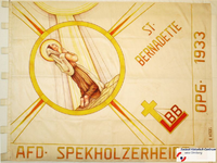 92 Vlag van ST. BERNADETTE AFD. SPEKHOLZERHEIDE uit SPEKHOLZERHEIDEDatering Jaren 1930
