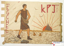 98 Vlag van KPJ OPGER. 1949 AFD. EGCHEL uit EGCHELDatering Vermoedelijk jaren 1950