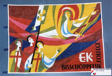 128 Vlag van Bisschoppelijk College E.K. uit PLAATS (niet benoemd)Datering 1958