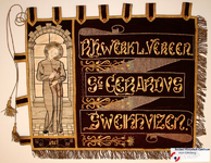 130-a Vaandel van R.K. WERKLIEDENVEREEN St GERARDUS SWEYKHUIZEN uit SWEYKHUIZENDatering 1919