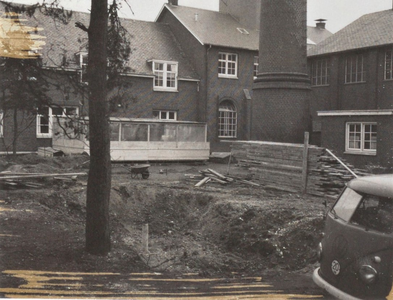 3538 schoorsteen; ketelhuis, grondwerkzaamheden, 1966