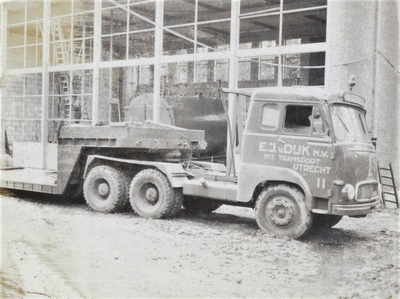3558 dieplader; vrachtauto; ketelhuis, 1966