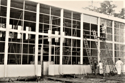 3580 aanbouw; ketelhuis; werknemers, 1966