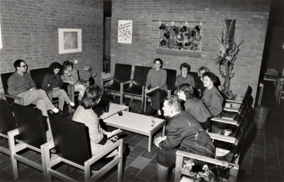 3771 studenten; verloskunde; bijeenkomst; Martha paviljoen, circa 1988