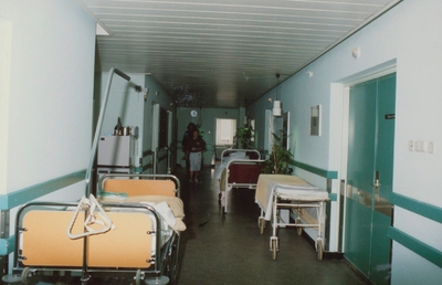 4675 gang; bedden verlosafdeling, circa 1987