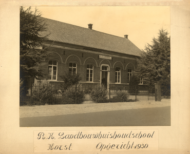 1317 Landbouwhuishoudschool Horst, 1930 - 1955
